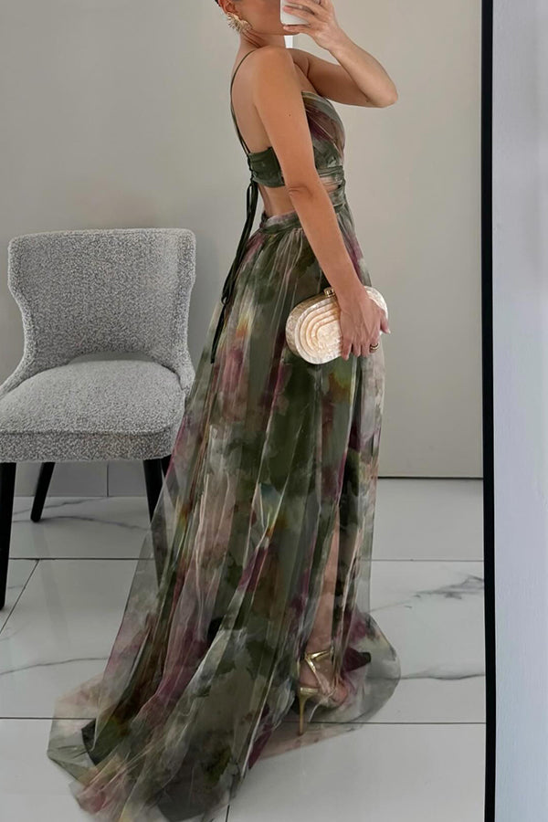 ESTEPONA - Vestido largo con estampado floral