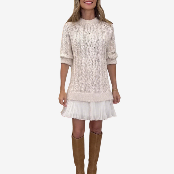 LAS PALMAS - Vestido De Punto Con Falda Plisada