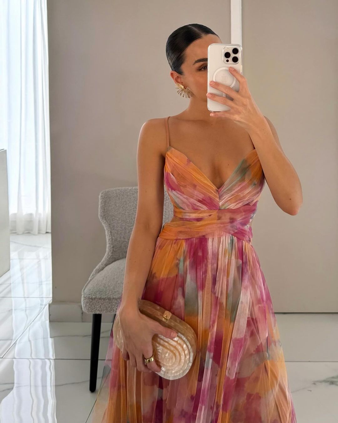 ESTEPONA - Vestido largo con estampado floral