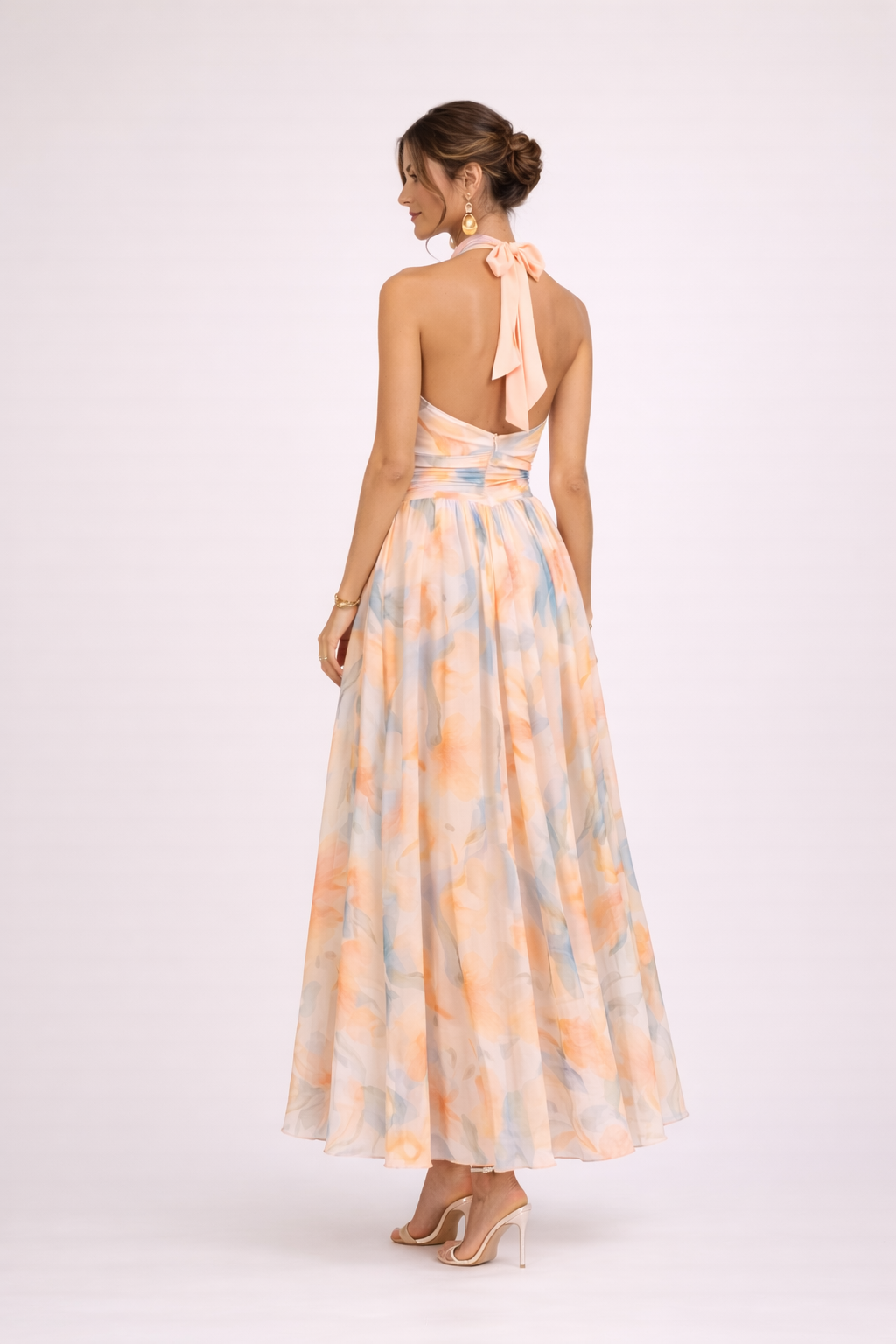 MÉRIDA - Vestido con estampado de acuarela