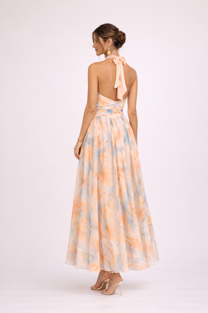 MÉRIDA - Vestido con estampado de acuarela