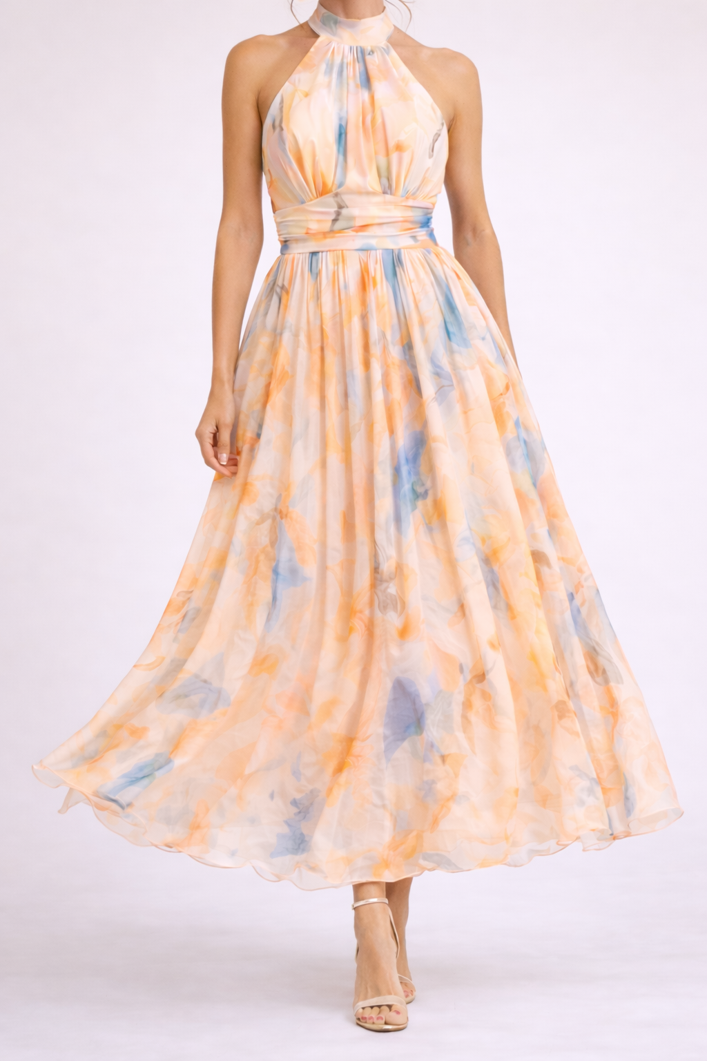 MÉRIDA - Vestido con estampado de acuarela