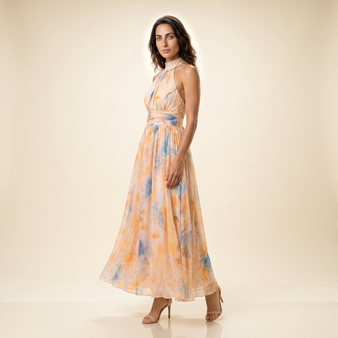 MÉRIDA - Vestido con estampado de acuarela