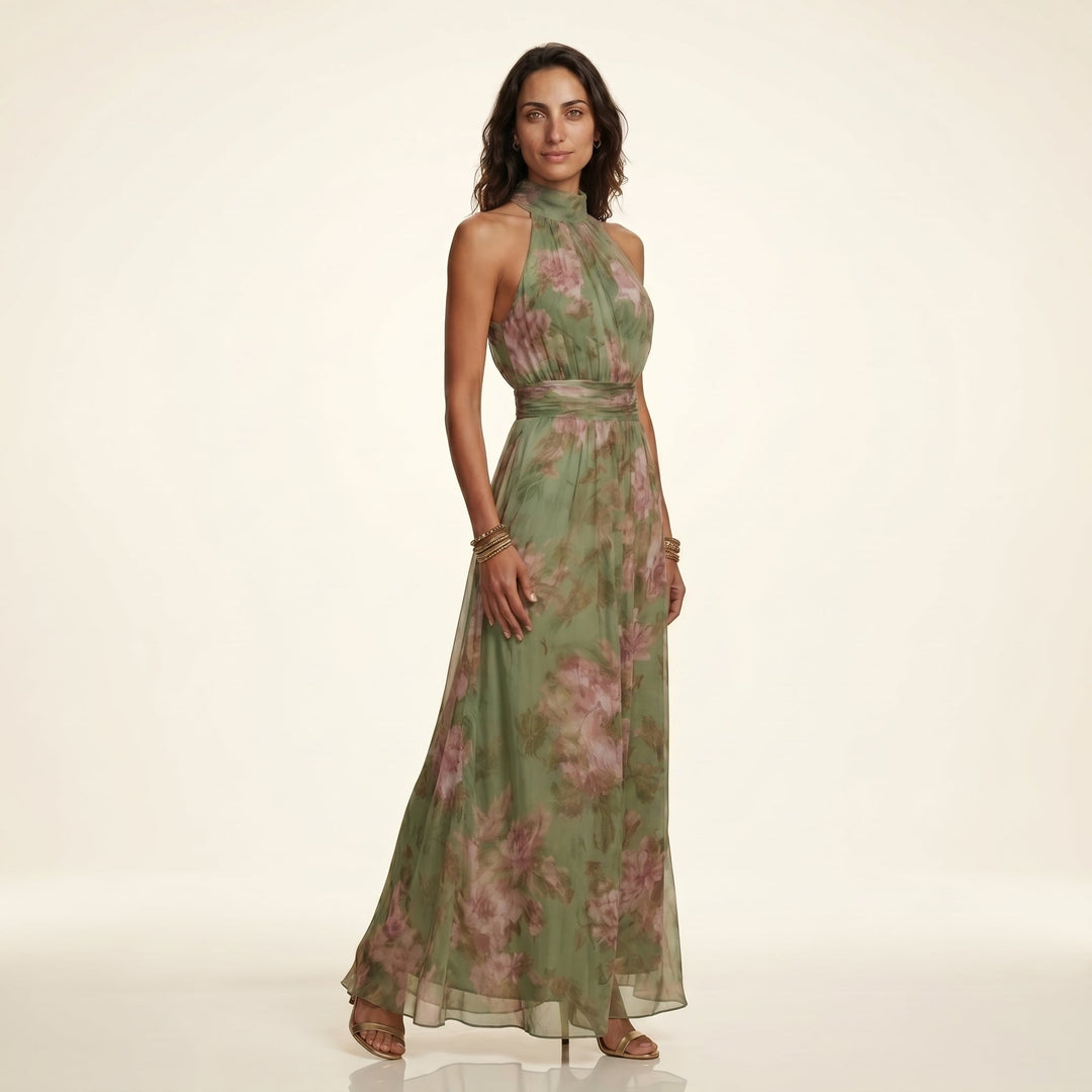 VALLADOLID - Vestido largo con estampado floral