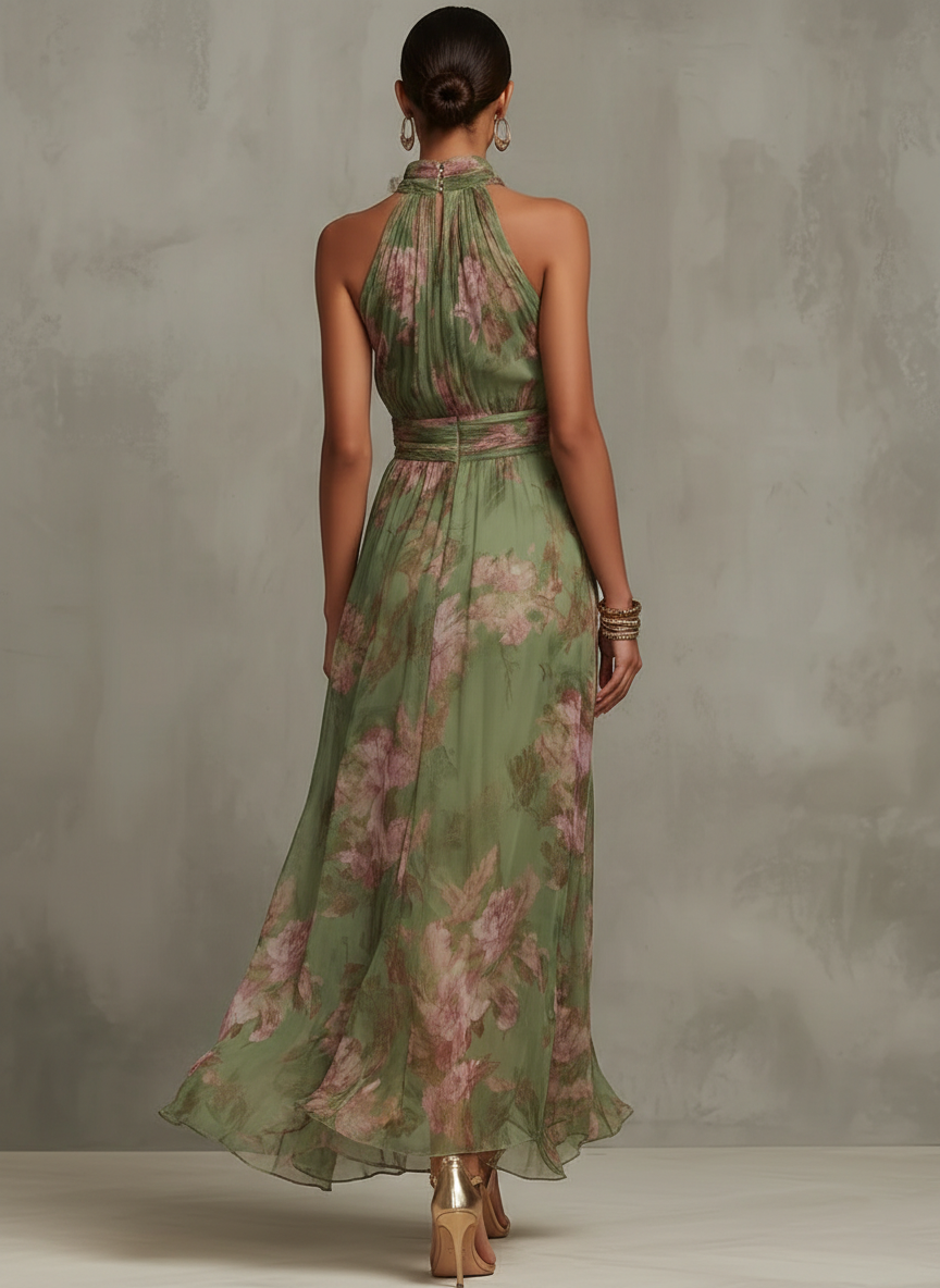 VALLADOLID - Vestido largo con estampado floral