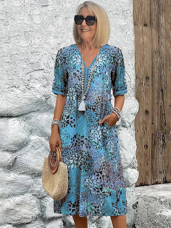 ANTHEA | Elegant Floral Midi Dress