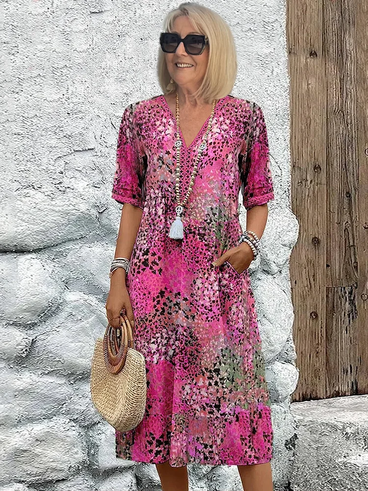 ANTHEA | Elegant Floral Midi Dress