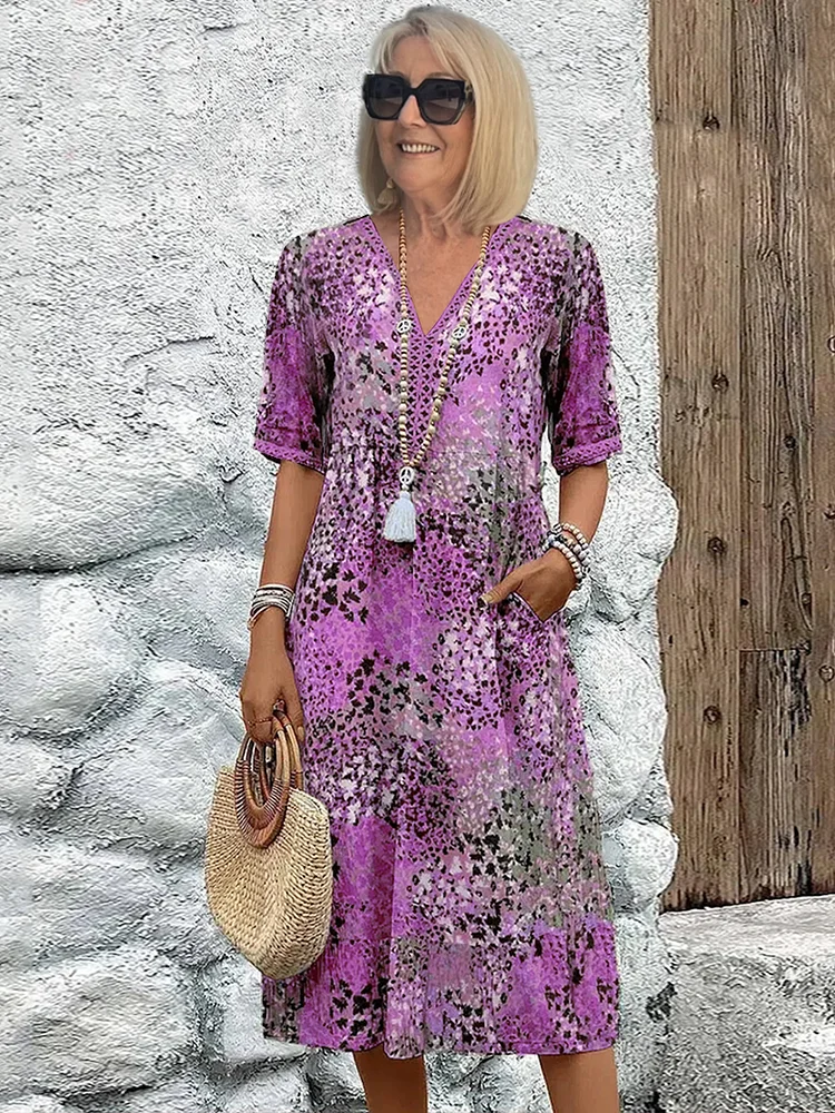 ANTHEA | Elegant Floral Midi Dress